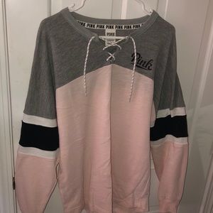 Grey/Pink PINK Long Sleeved Shirt